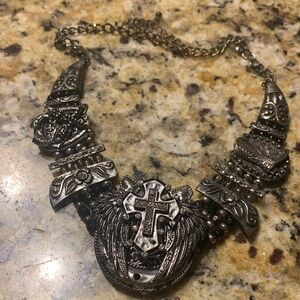Antique-ish Silver Statement Necklace